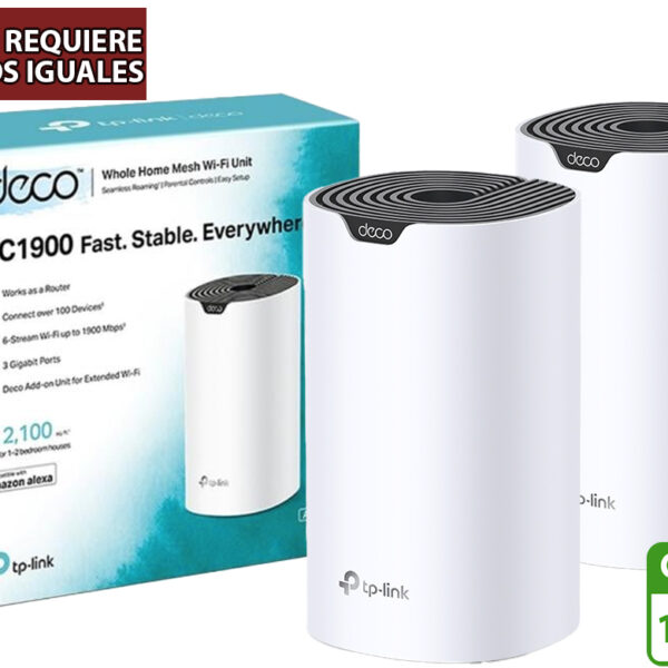 dptcap21968.jpg Router Access Point Nodo Tp-link Deco S7 Pack 2 Unidades Mesh Ac1900 Wifi Dual Band 5ghz 1300mbps 2.4ghz 600mpbs 3xrj45 Lan/wan Gigabit Mu-mimo