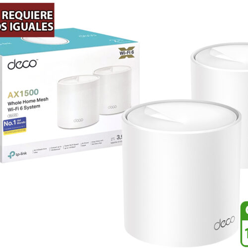 Router Access Point Nodo TP-LINK Deco X10 Pack 2 Unidades Mesh WIFI 6 AX1500 2XGIGABIT LAN 2.4GHZ 300MBPS 5GHZ 1200MBPS MU-MIMO Smart Connect WPA3