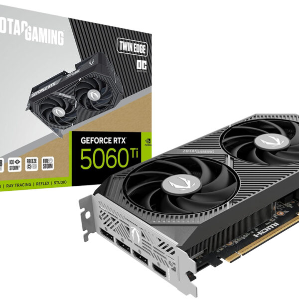 Placa De Video Zotac Rtx5060 Ti 8gb Twin Edge Oc Gddr7 3xdisplayport 1xhdmi - Requiere Alimentacion Conector 1x8pines