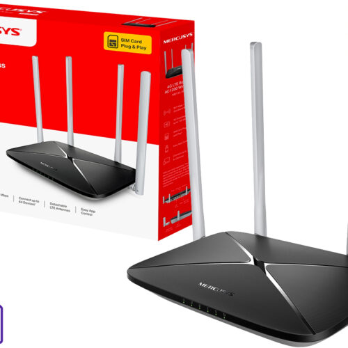 Modem Router WIFI Mercusys MB135-4G AC1200 4G Lte Dual Band 2.4GHZ 300MBPS 5GHZ 867MBPS 1XLAN/WAN 3XLAN 1XNANO Sim Maximo 150MBPS De Bajada 50MBPS De Subida Compatible Con FDD-LTE TDD-LTE HSPA+/UMTS