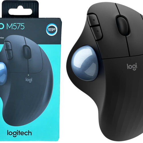 Trackball Logitech Ergo M575 M575S 440DPI 8 Botones Ergonomico Bluetooth Usa 1 Pila Aa Incluida Negro