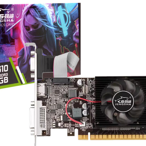 Placa De Video Szmz By Jingsha Geforce GT610 2GB DDR3 DVI-I VGA HDMI - Incluye Chapa Bajo Perfil - No Requiere Alimentacion