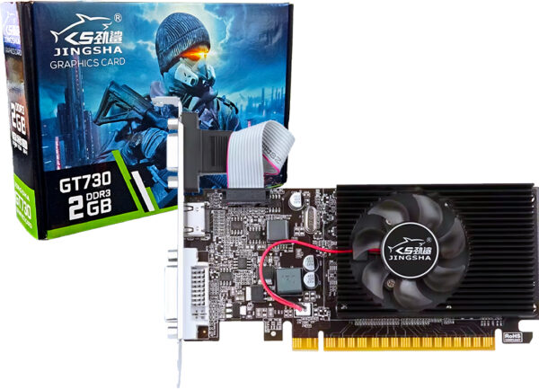 Placa De Video Szmz By Jingsha Geforce GT730 2GB DDR3 VGA HDMI DVI-I - No Requiere Alimentacion