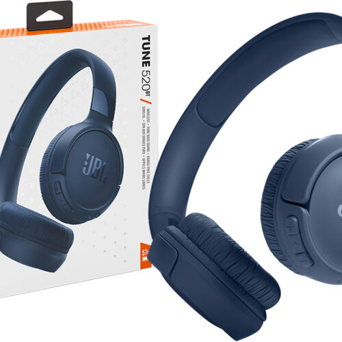 Auricular Vincha Jbl Tune T520 520BT Manos Libres Control Volumen Bluetooth 5.3 Carga Por Cable Tipo C Azul Original