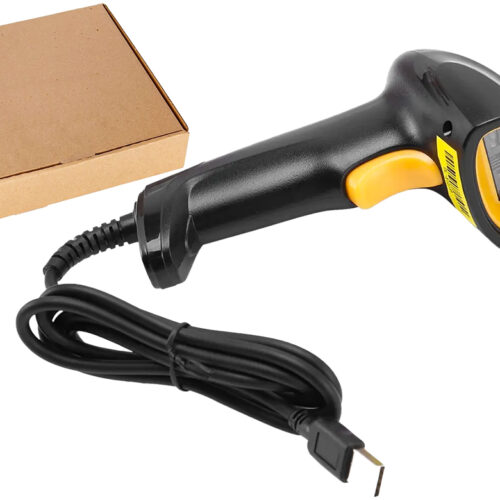 Lector De Codigo De Barras Ruyi RY-2003S 1D 2D Laser Codigo De Barra + QR Cable USB 2.0 1.4MTS Sin Pie Sin Base En Caja Marron