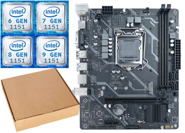 Mother Jingsha H311-DS4-V4.7 HDMI VGA 2XDDR4 2XPS2 4XUSB2.0 2XUSB3.0 1XM2NVME 1XPCIX16 4XSATA RJ45 Gigabit 7.1 1151 Intel Sexta Septima Octava Novena Generacion - Ya Actualizado