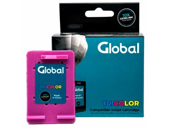 Cartucho Global P/ Hp 667 Xl Color 21ML Deskjet 1275 2375 2376 2775 2776 6475 6476
