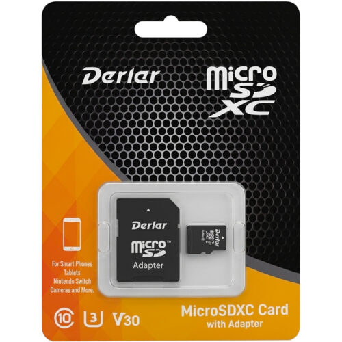 Microsd 64GB Clase 10 Derlar U3 V30 Lectura 80MB Escritura 30MB Soporta 4K Con Adaptador A SD