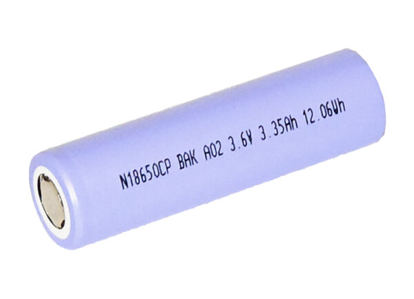 Bateria Litio 18650 3.7V 3350MAH Bak Recargable - Polo Plano