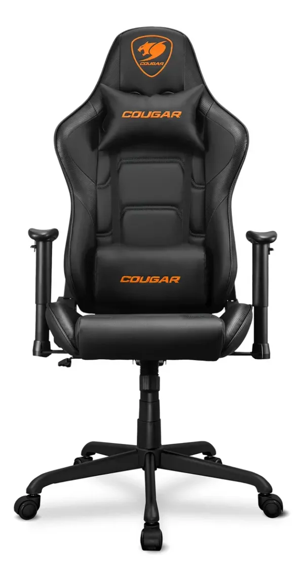 Silla Gamer Ergonómica Cougar Armor Elite Negra Cuero Sintético 120kg