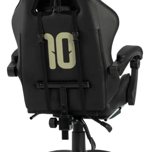 Silla Gamer Afa Selección Argentina Número 10 Con Apoyapiés Negro Cuero Sintético