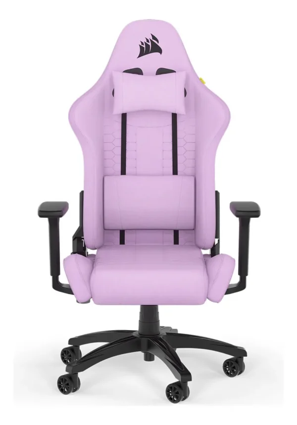 Silla Gamer Corsair Tc100 Relaxed Tela Transpirable Ergonomica Color Lilac/rosa