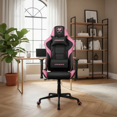 Silla Gamer Cougar Armor Elite Eva Rose 120kg Rosa Cuero Sintético