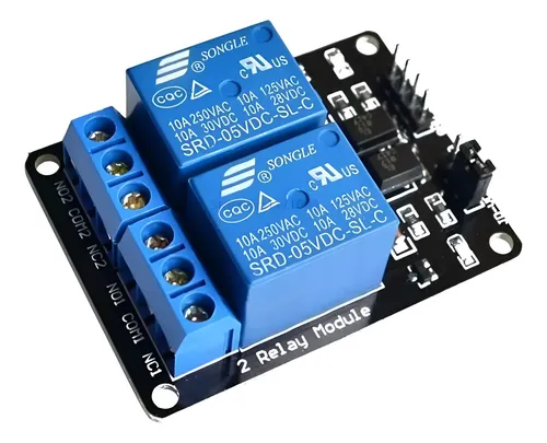 Modulo Rele 5v 10a 2 Vias Compatible Con Arduino
