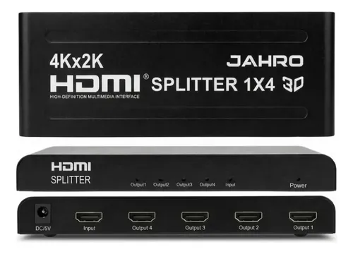 Splitter HDMI 1x4 4k 2k Full HD 3d Duplicador De Pantalla 2 Salidas Activo Switch Divisor Monitor TV Proyector PC