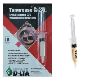 Lubricante Delta Tungrease G36 G-36 5CC Grasa Especial Liviana Para Mecanismos Delicados Engranajes De Precision